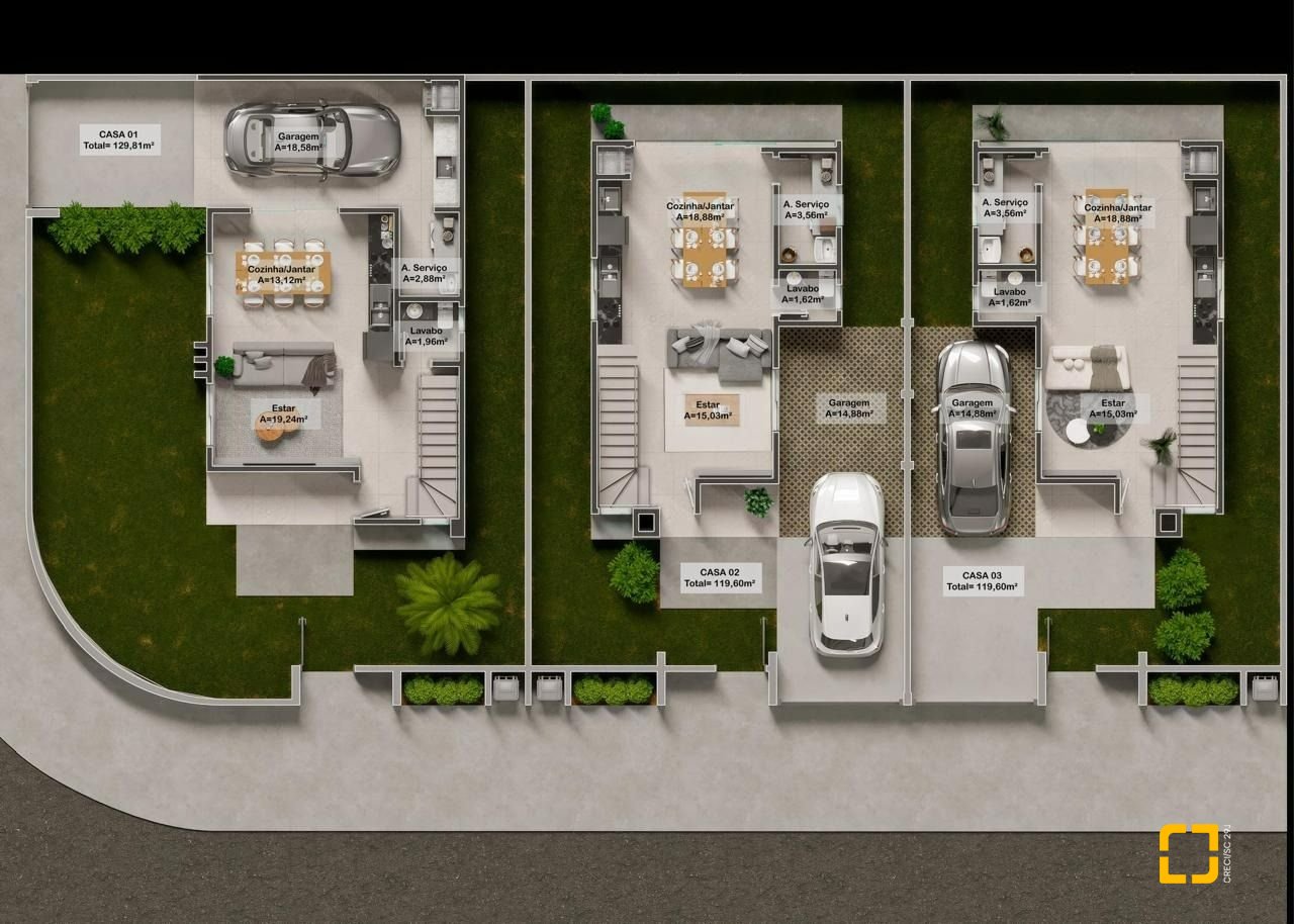 Casa com 129m², 4 quartos (sendo 1 suíte), 2 garagens, no bairro Canasvieiras em Florianópolis