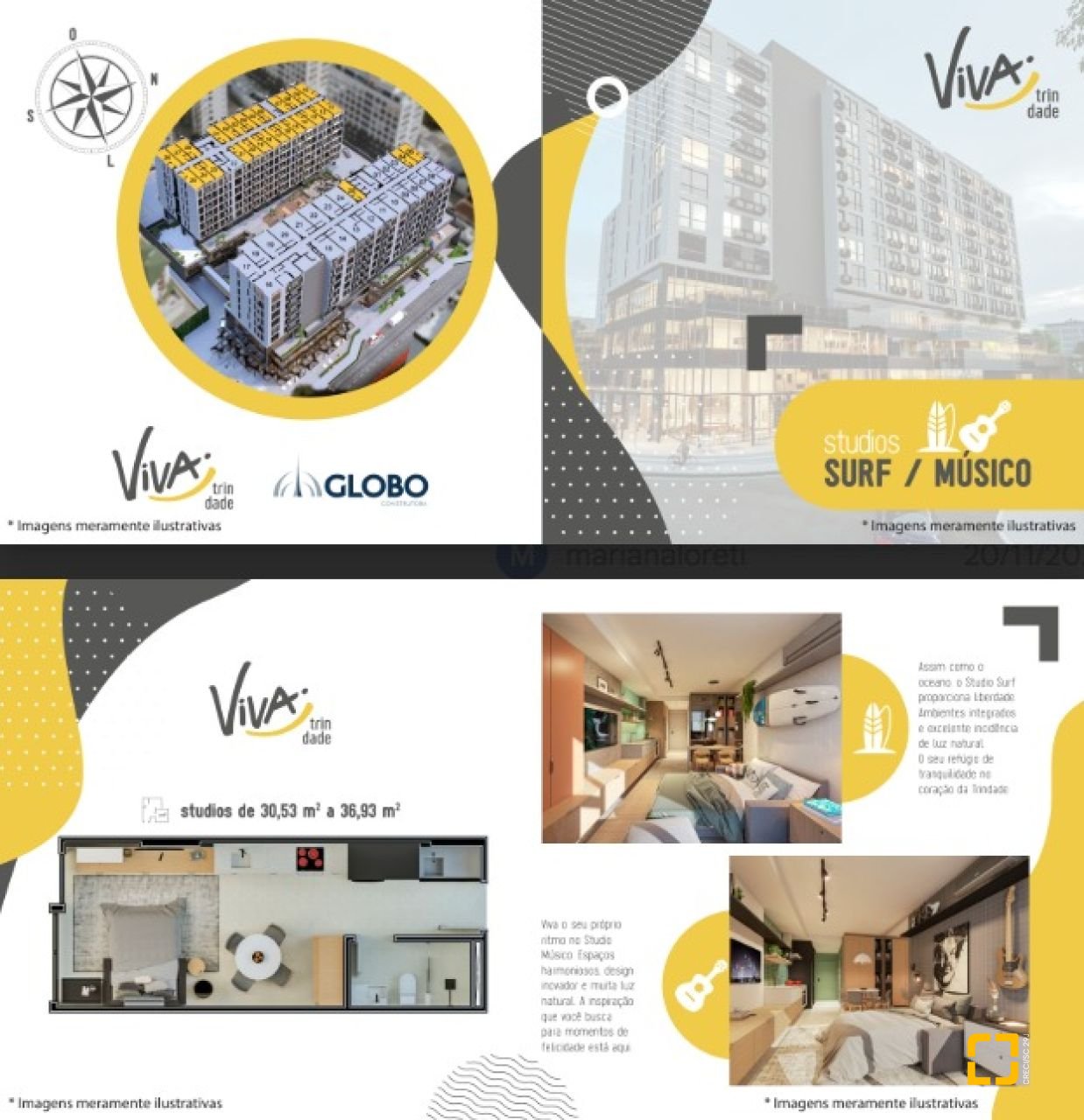 Studio com 34m², 1 quarto, 1 garagem, no bairro Trindade em Florianópolis