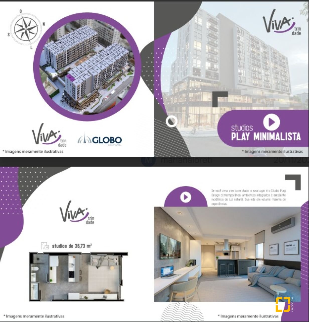 Studio com 44m², 1 quarto, 1 garagem, no bairro Trindade em Florianópolis