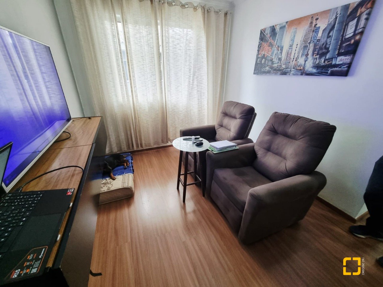 Apartamento com 46m², 2 quartos, 1 garagem, no bairro Pachecos em Palhoça