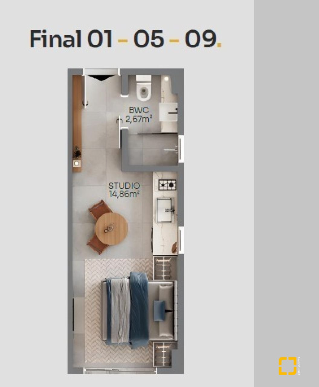 Studio com 20m², no bairro Centro em Florianópolis