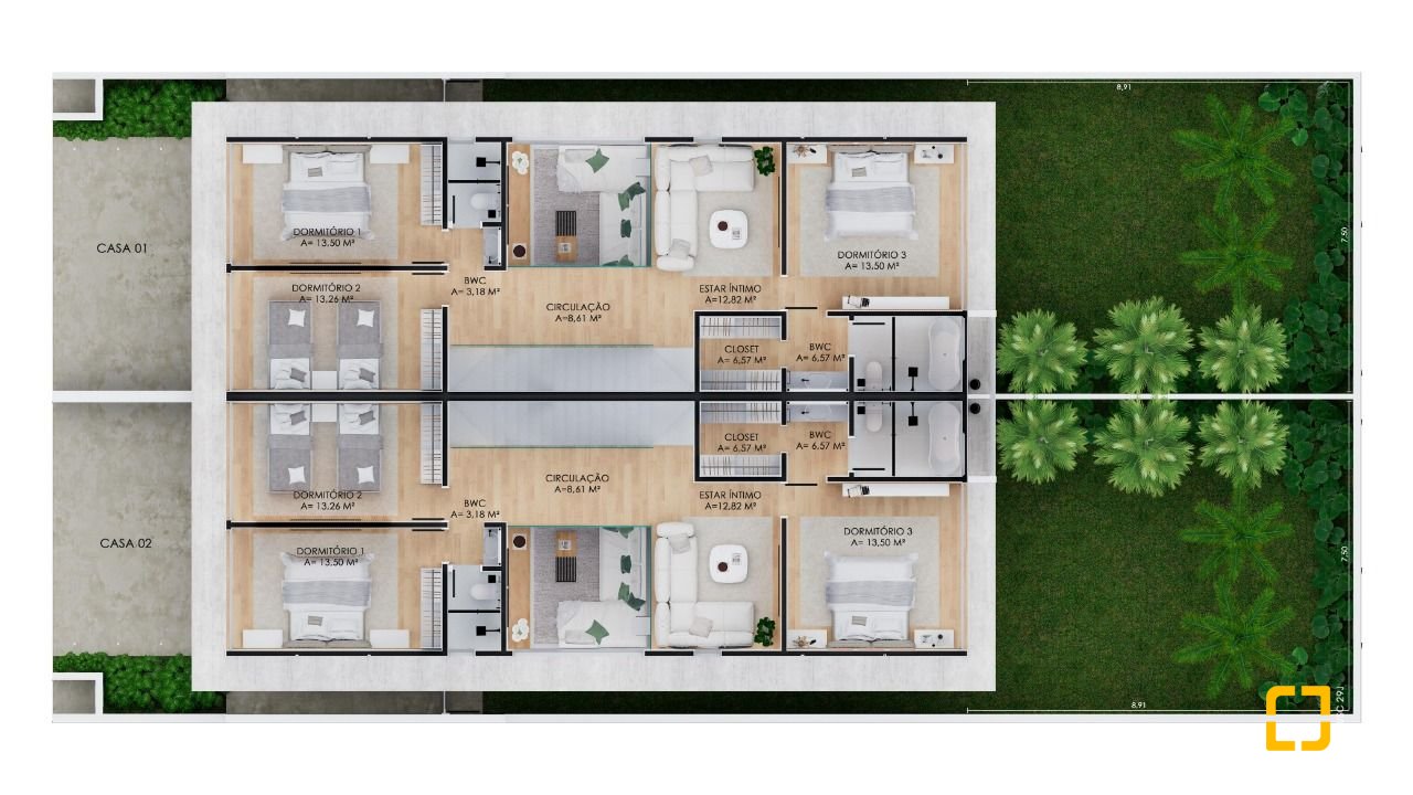 Casa com 196m², 4 quartos (sendo 1 suíte), 2 garagens, no bairro Campeche em Florianópolis