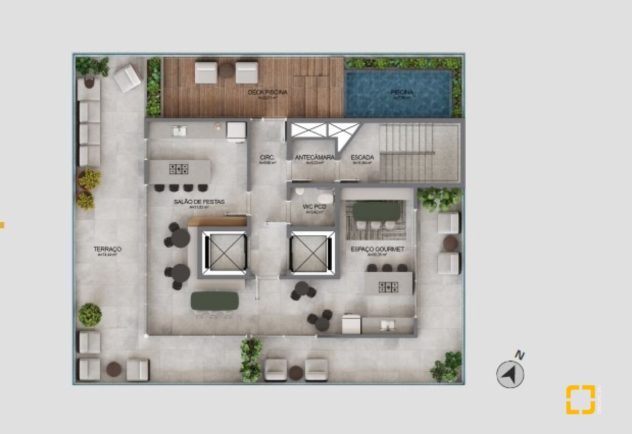 Studio com 18m², no bairro Centro em Florianópolis