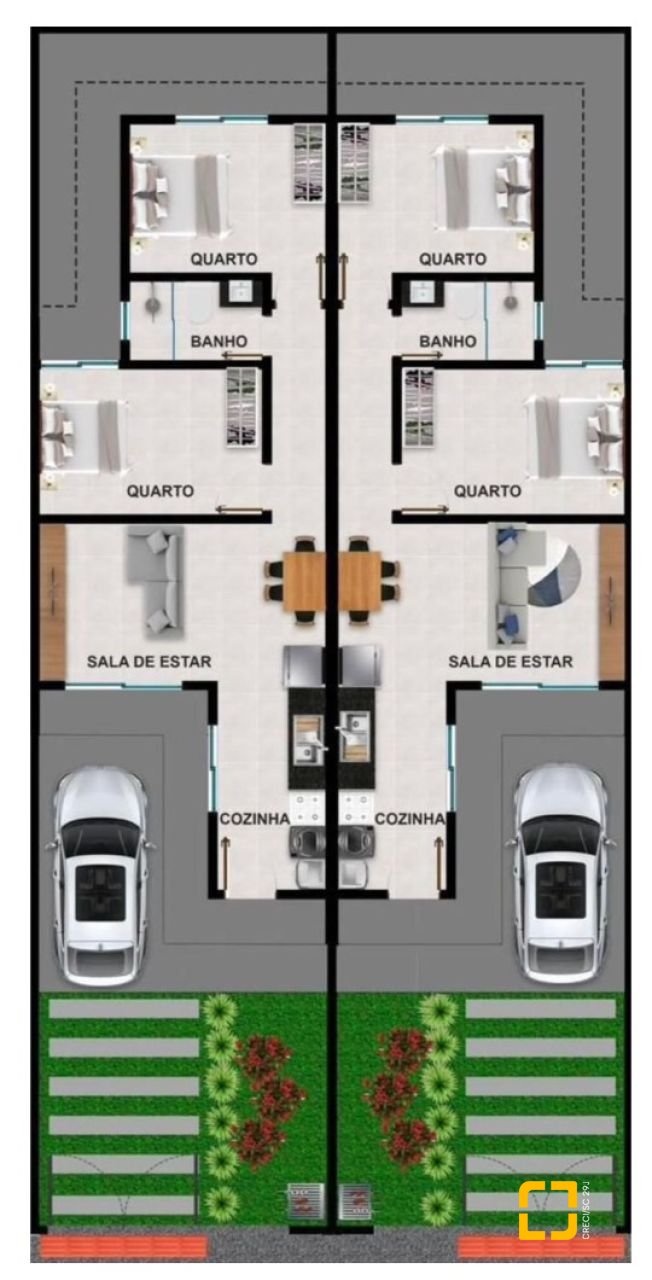 Casa de Condomínio com 47m², 2 quartos, 2 garagens, no bairro Forquilhas em São José