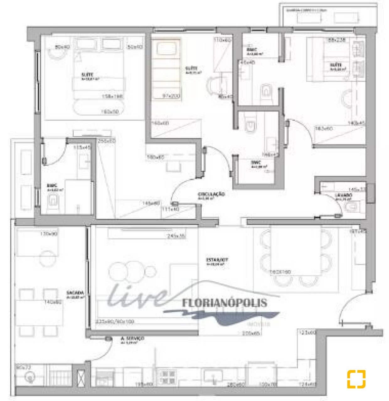 Apartamento com 124m², 6 quartos (sendo 3 suítes), 2 garagens, no bairro Jurerê Internacional em Florianópolis