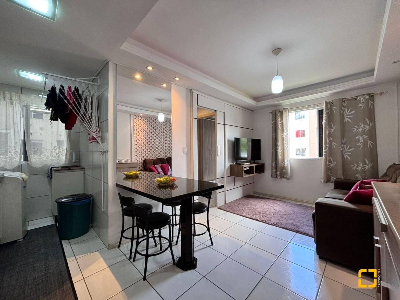 Apartamento com 45m², 2 quartos, 1 garagem, no bairro Fundos em Biguaçu