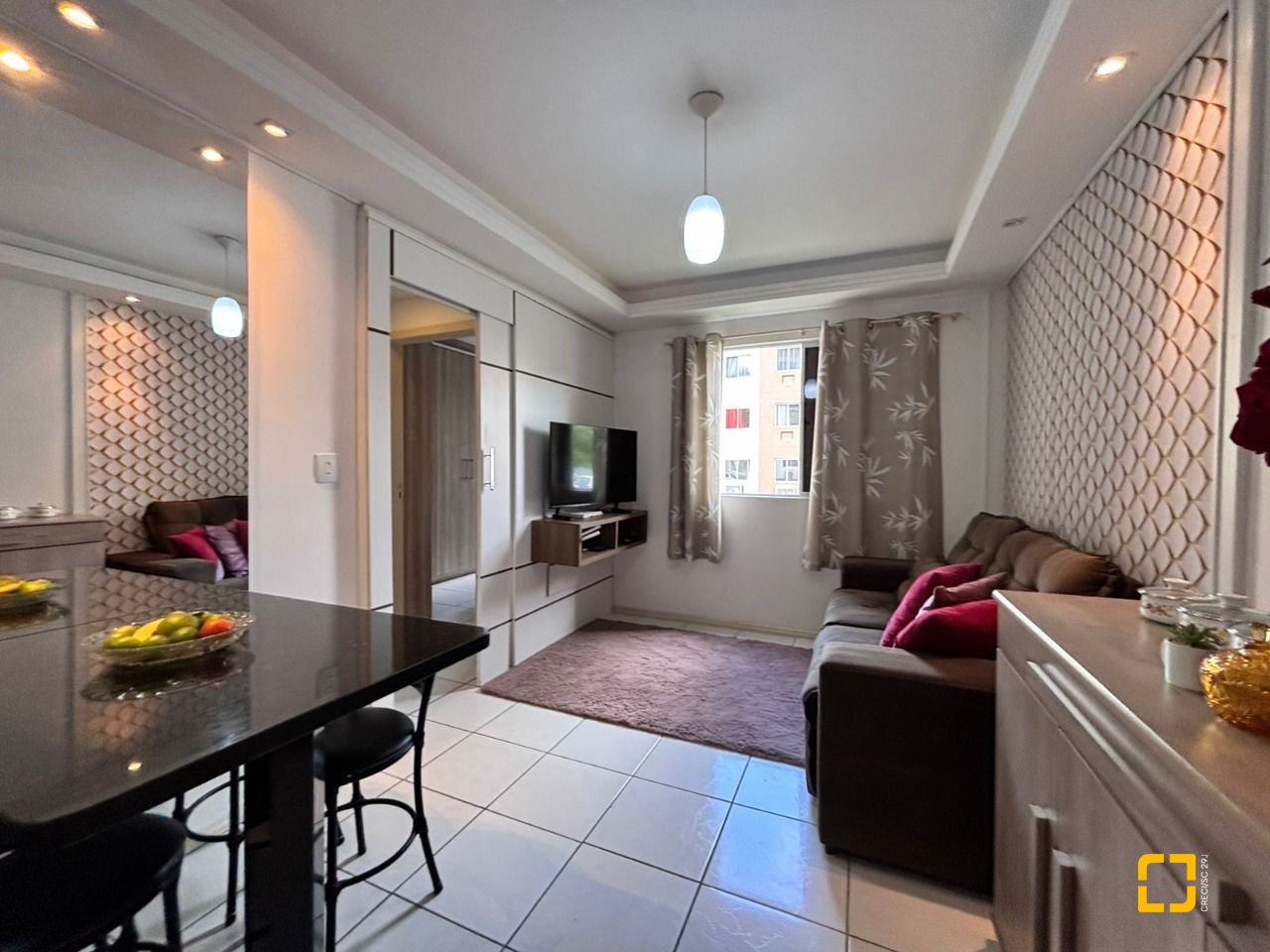 Apartamento com 45m², 2 quartos, 1 garagem, no bairro Fundos em Biguaçu