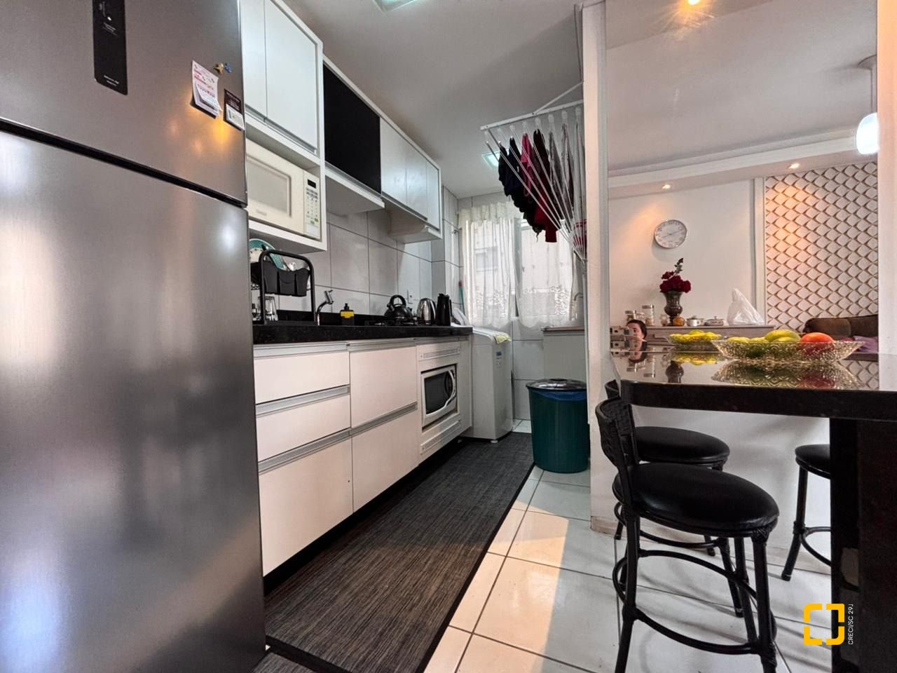 Apartamento com 45m², 2 quartos, 1 garagem, no bairro Fundos em Biguaçu