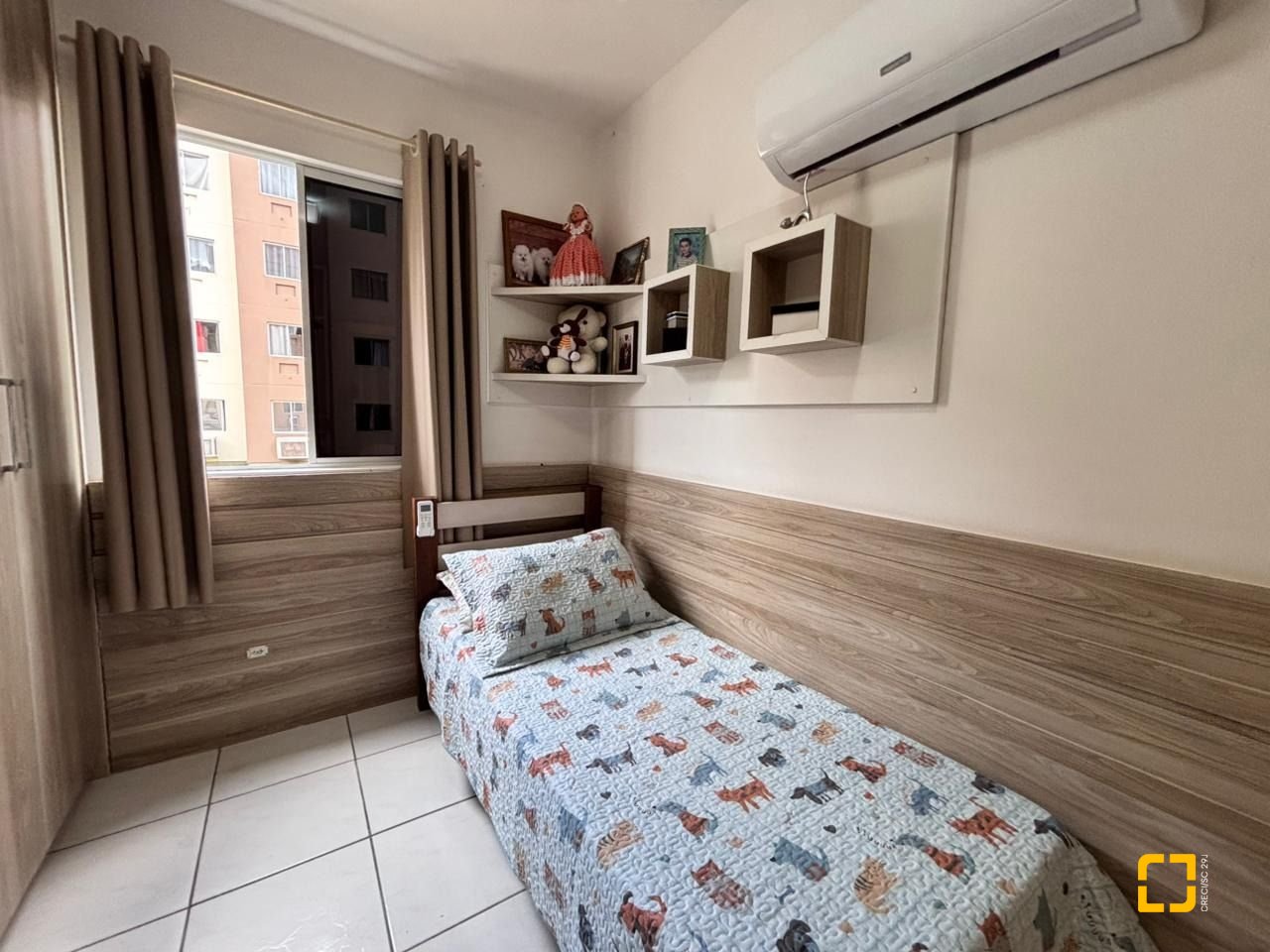 Apartamento com 45m², 2 quartos, 1 garagem, no bairro Fundos em Biguaçu