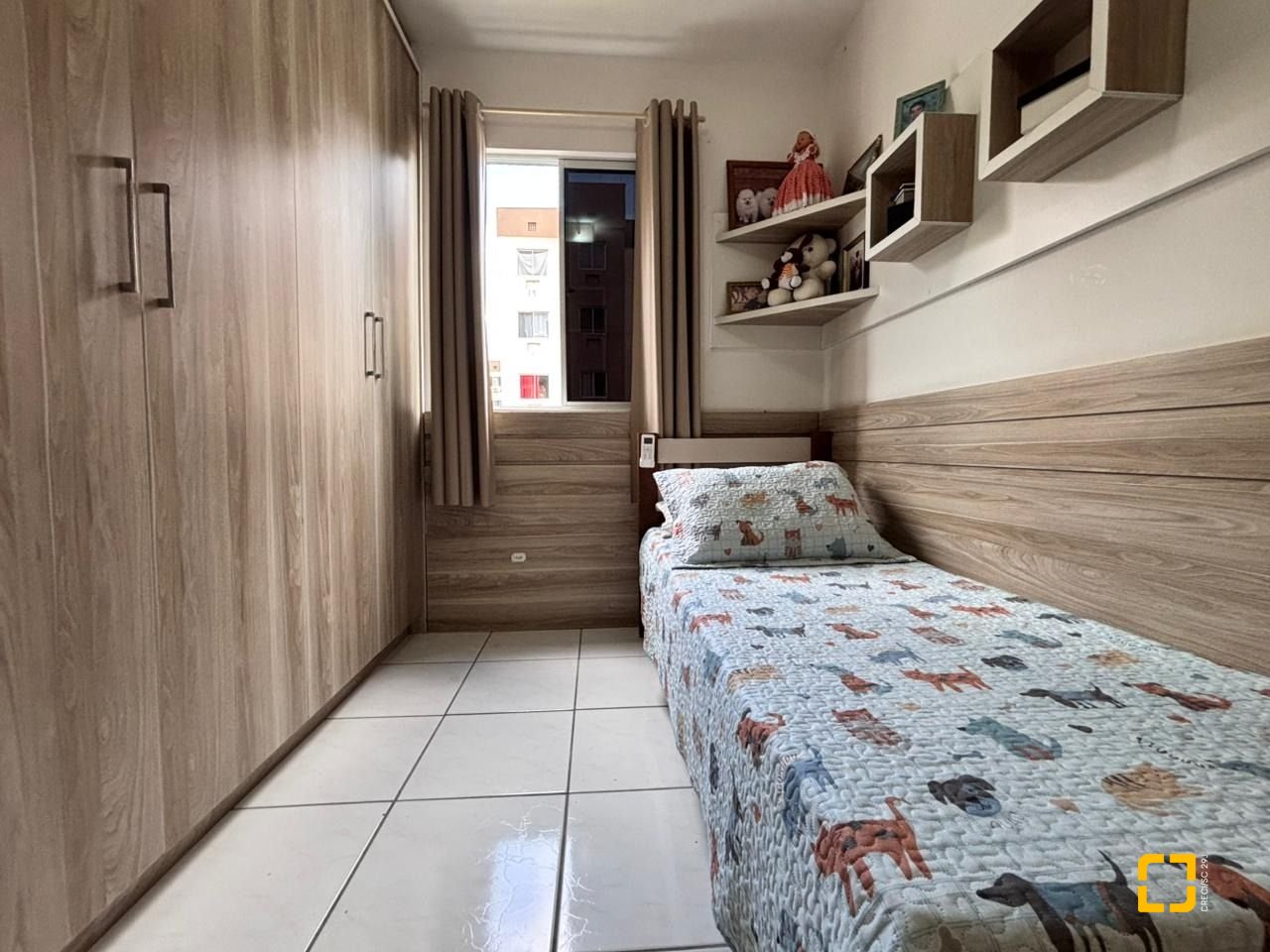 Apartamento com 45m², 2 quartos, 1 garagem, no bairro Fundos em Biguaçu