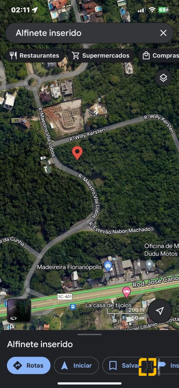 Terreno com 400m², no bairro Campeche em Florianópolis
