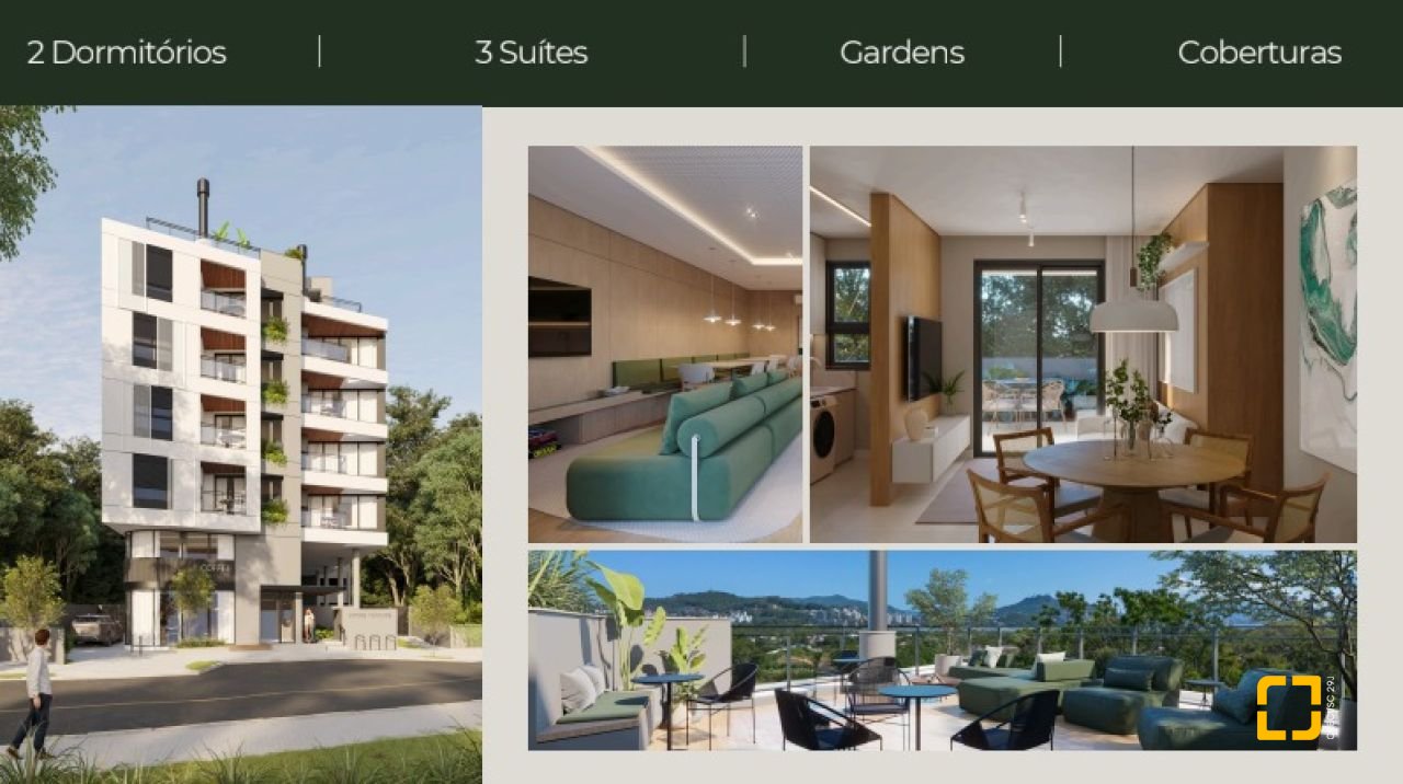 Apartamento com 93m², 2 quartos (sendo 1 suíte), 1 garagem, no bairro Cacupé em Florianópolis