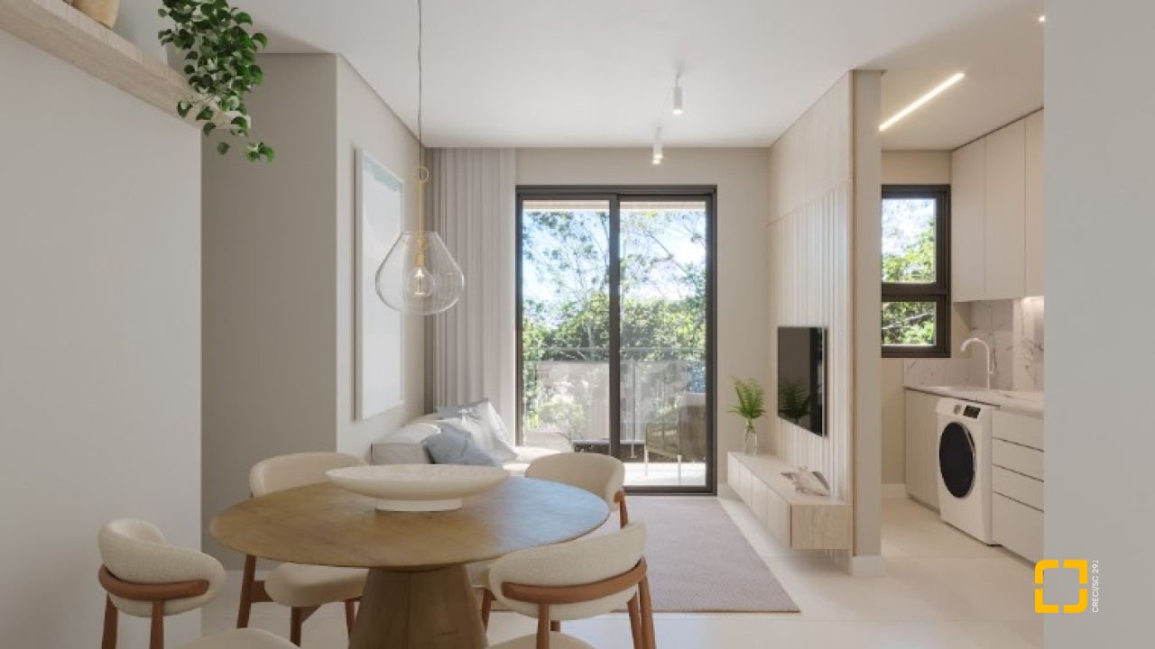 Apartamento com 60m², 2 quartos (sendo 1 suíte), 1 garagem, no bairro Cacupé em Florianópolis