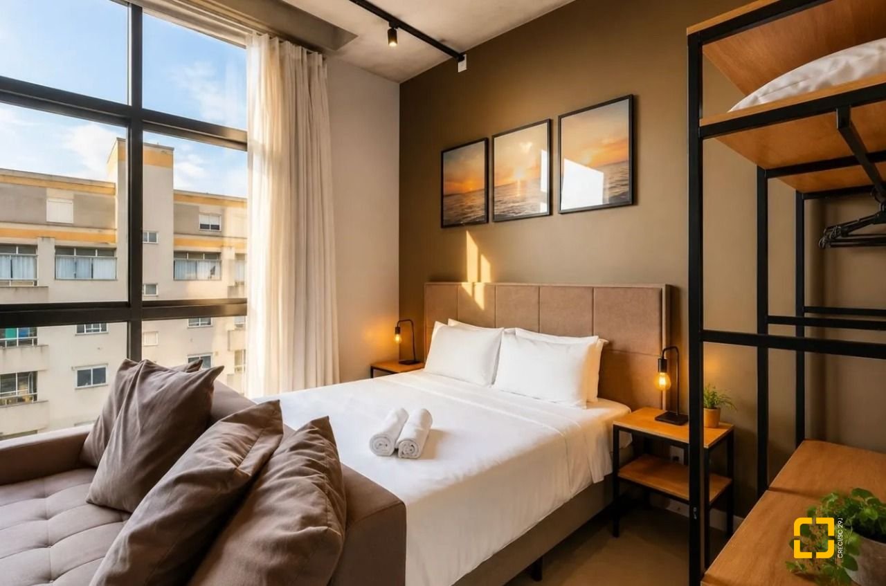 Studio com 34m², 1 quarto, 1 garagem, no bairro Canasvieiras em Florianópolis