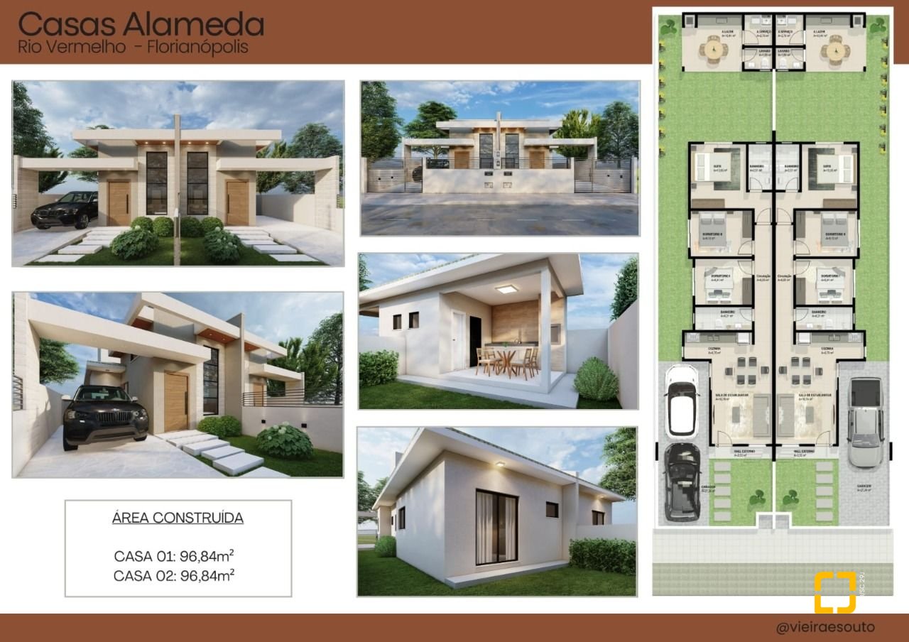 Casa com 190m², 3 quartos (sendo 1 suíte), 2 garagens, no bairro Rio Vermelho em Florianópolis