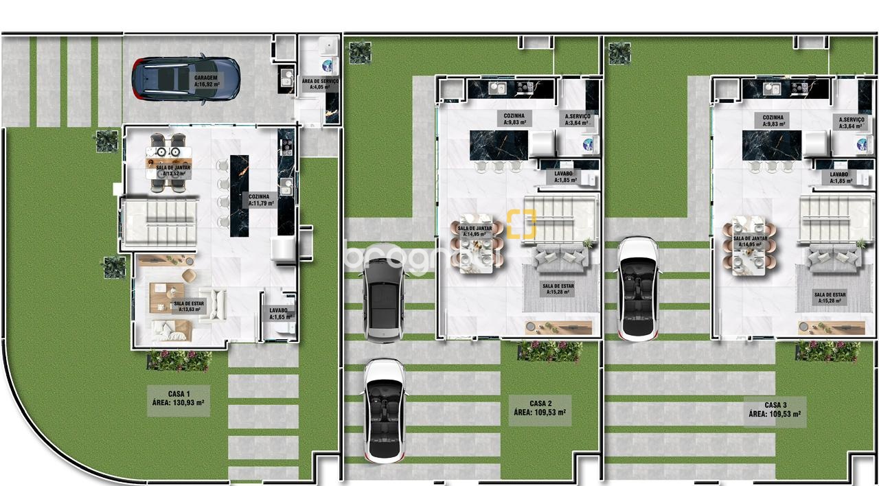 Casa de Condomínio com 109m², 3 quartos (sendo 1 suíte), 2 garagens, no bairro Vargem Grande em Florianópolis