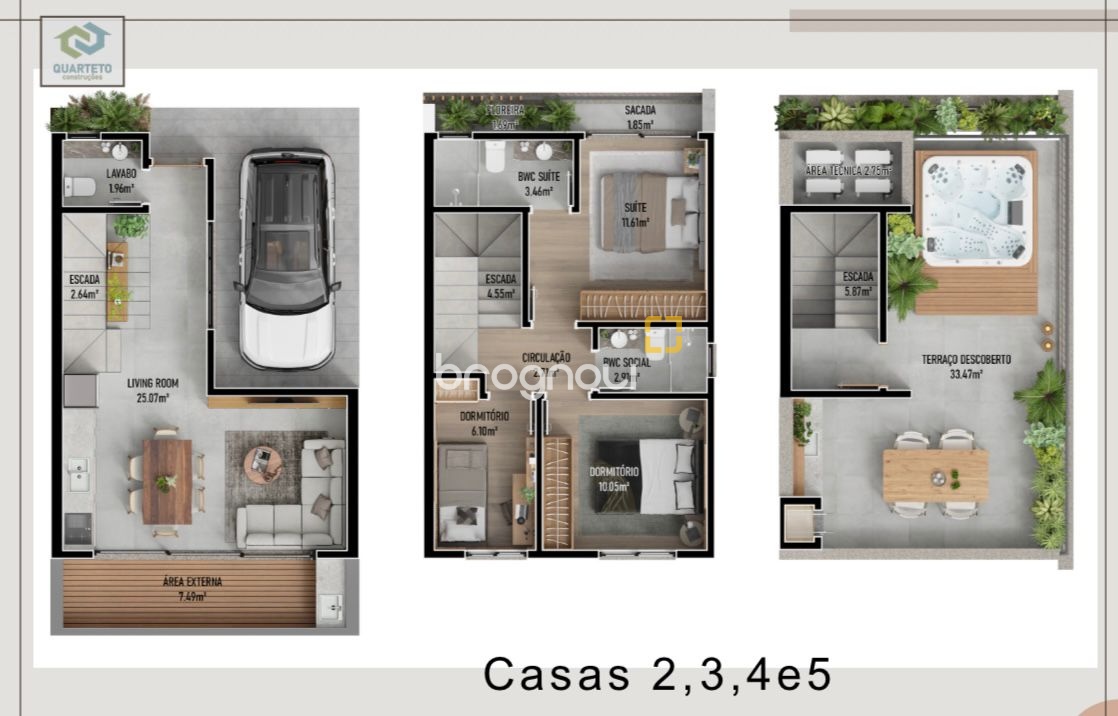 Casa de Condomínio com 151m², 3 quartos (sendo 1 suíte), 1 garagem, no bairro Ribeirão da Ilha em Florianópolis